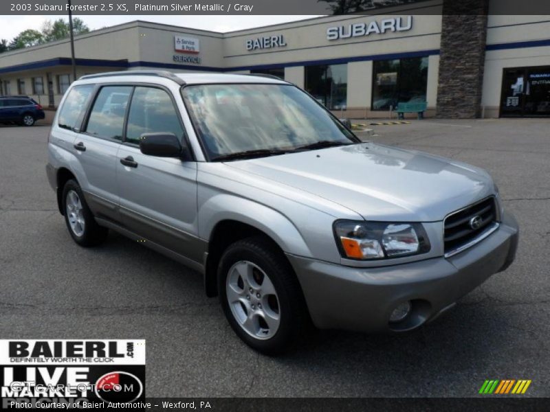 Platinum Silver Metallic / Gray 2003 Subaru Forester 2.5 XS