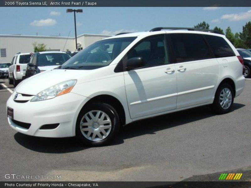 Arctic Frost Pearl / Taupe 2006 Toyota Sienna LE