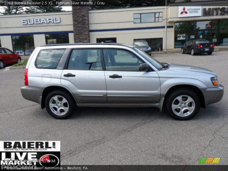 Platinum Silver Metallic / Gray 2003 Subaru Forester 2.5 XS