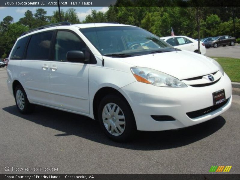Arctic Frost Pearl / Taupe 2006 Toyota Sienna LE