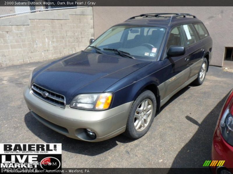 Dark Blue Pearl / Gray 2000 Subaru Outback Wagon