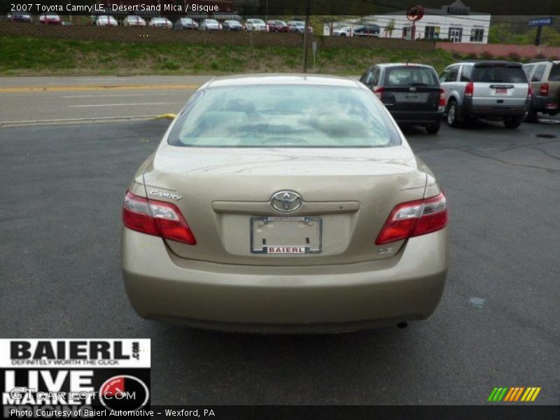 Desert Sand Mica / Bisque 2007 Toyota Camry LE