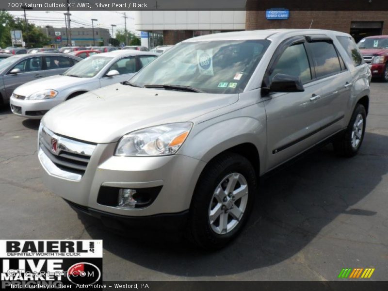 Silver Pearl / Black 2007 Saturn Outlook XE AWD