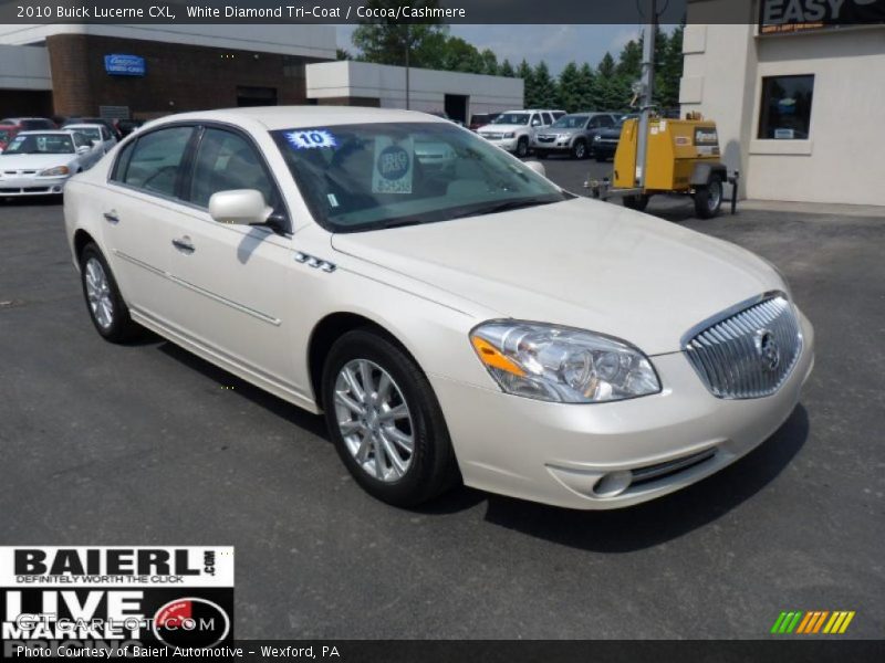 White Diamond Tri-Coat / Cocoa/Cashmere 2010 Buick Lucerne CXL