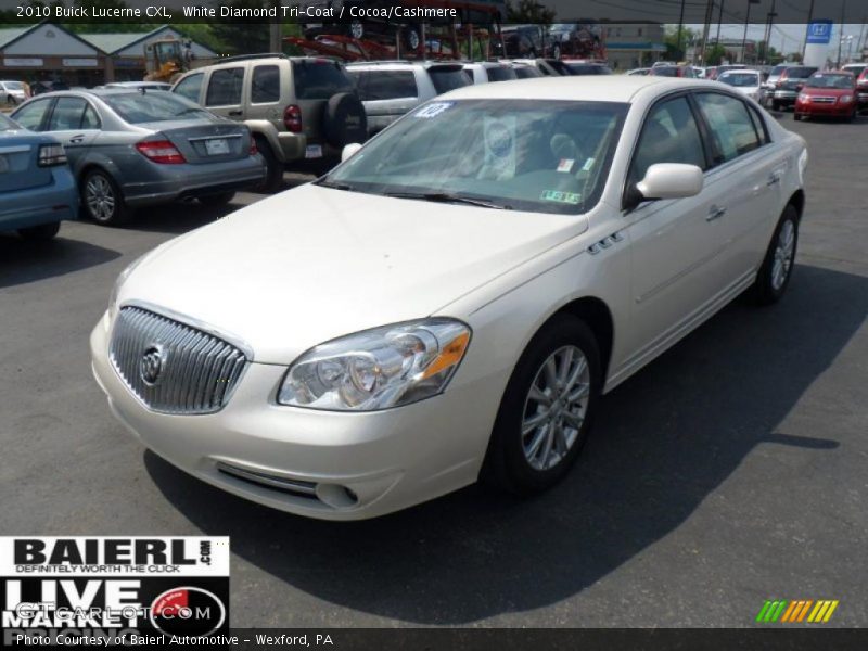 White Diamond Tri-Coat / Cocoa/Cashmere 2010 Buick Lucerne CXL