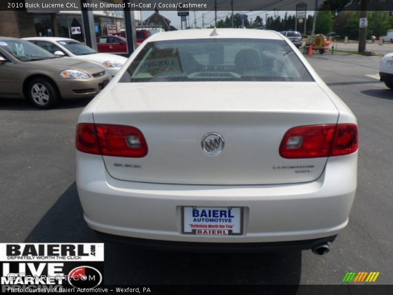 White Diamond Tri-Coat / Cocoa/Cashmere 2010 Buick Lucerne CXL
