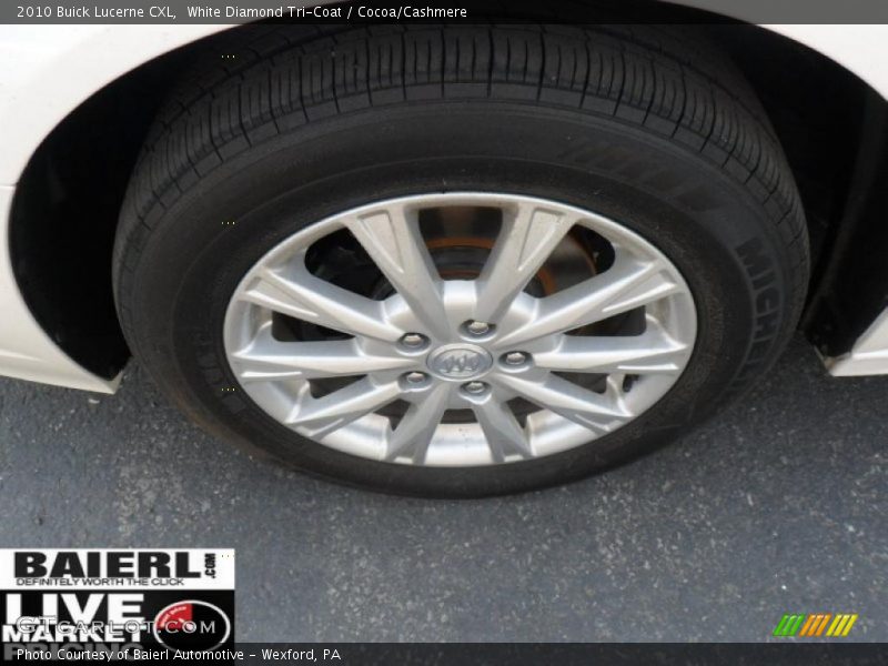 White Diamond Tri-Coat / Cocoa/Cashmere 2010 Buick Lucerne CXL