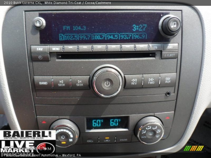 White Diamond Tri-Coat / Cocoa/Cashmere 2010 Buick Lucerne CXL