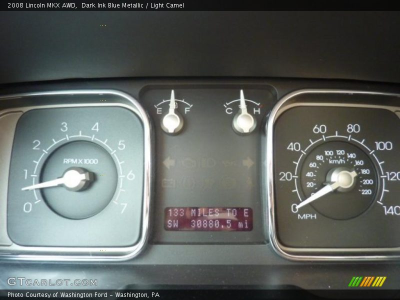 Dark Ink Blue Metallic / Light Camel 2008 Lincoln MKX AWD