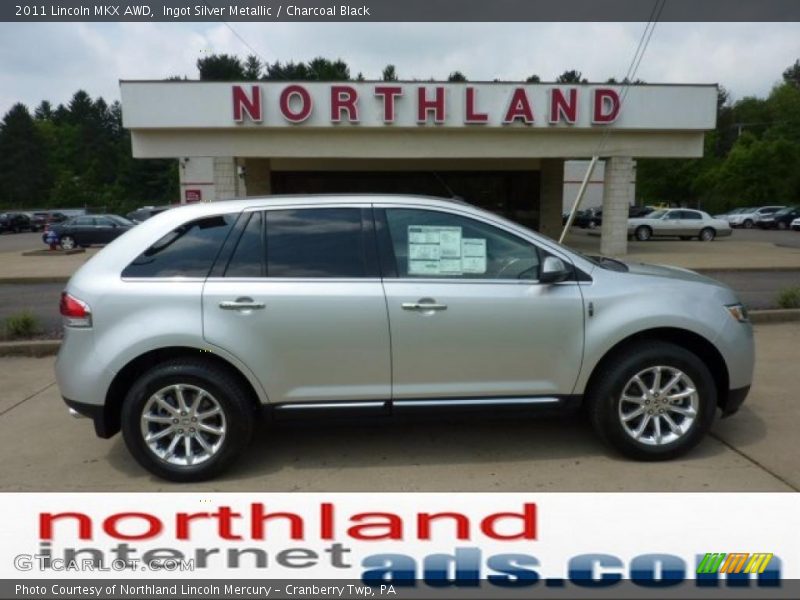 Ingot Silver Metallic / Charcoal Black 2011 Lincoln MKX AWD