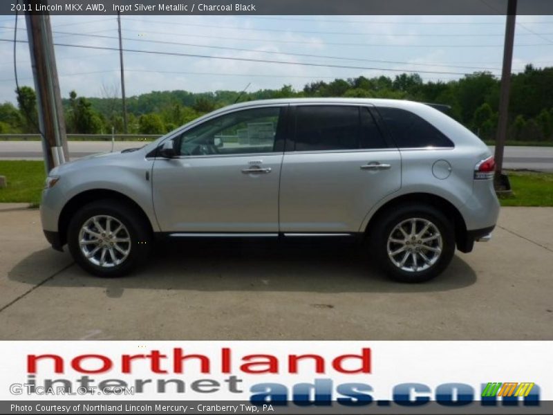 Ingot Silver Metallic / Charcoal Black 2011 Lincoln MKX AWD