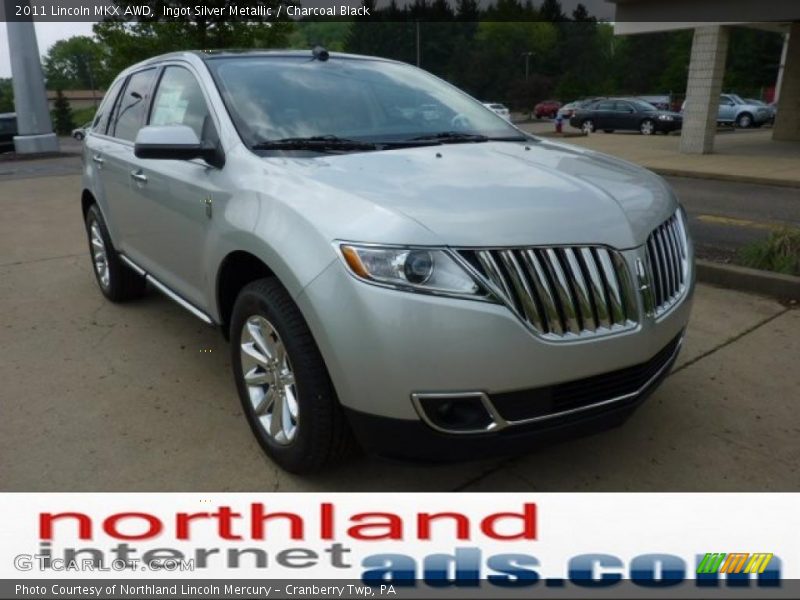 Ingot Silver Metallic / Charcoal Black 2011 Lincoln MKX AWD