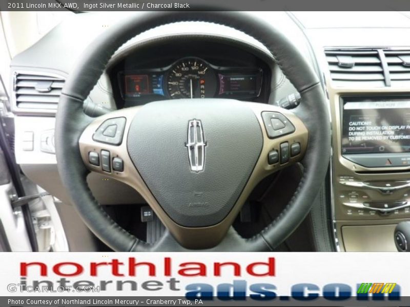 Ingot Silver Metallic / Charcoal Black 2011 Lincoln MKX AWD