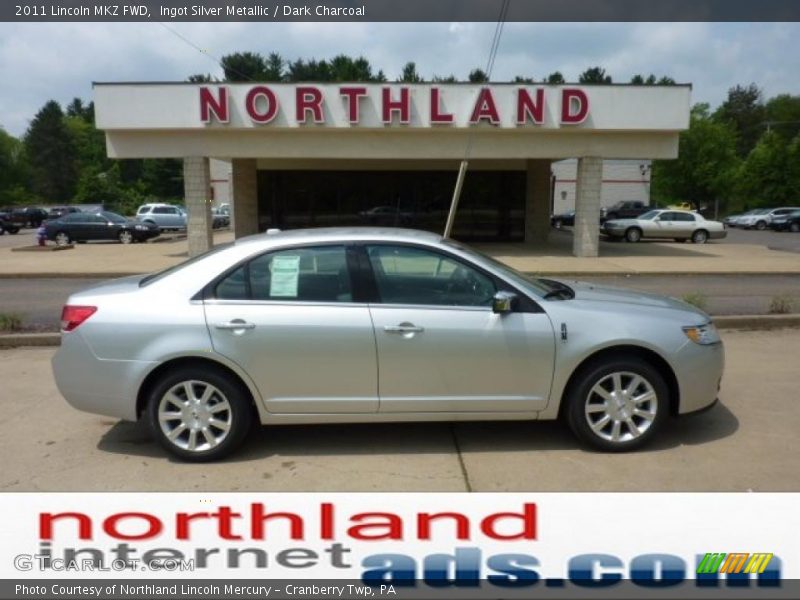 Ingot Silver Metallic / Dark Charcoal 2011 Lincoln MKZ FWD