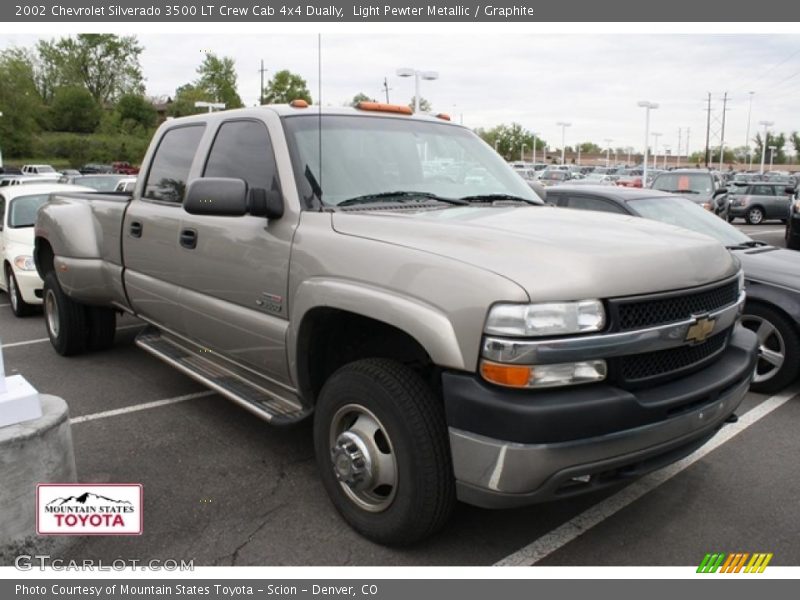 Light Pewter Metallic / Graphite 2002 Chevrolet Silverado 3500 LT Crew Cab 4x4 Dually