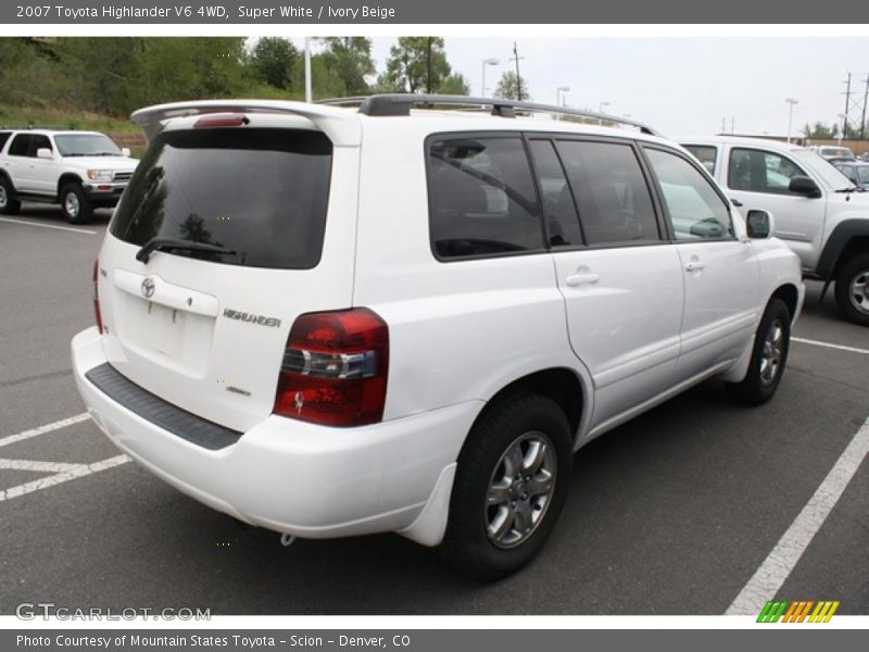 Super White / Ivory Beige 2007 Toyota Highlander V6 4WD