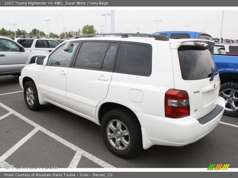 Super White / Ivory Beige 2007 Toyota Highlander V6 4WD