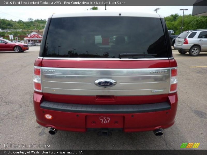 Red Candy Metallic / Medium Light Stone 2010 Ford Flex Limited EcoBoost AWD