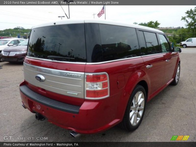 Red Candy Metallic / Medium Light Stone 2010 Ford Flex Limited EcoBoost AWD