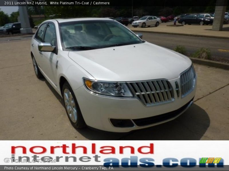 White Platinum Tri-Coat / Cashmere 2011 Lincoln MKZ Hybrid