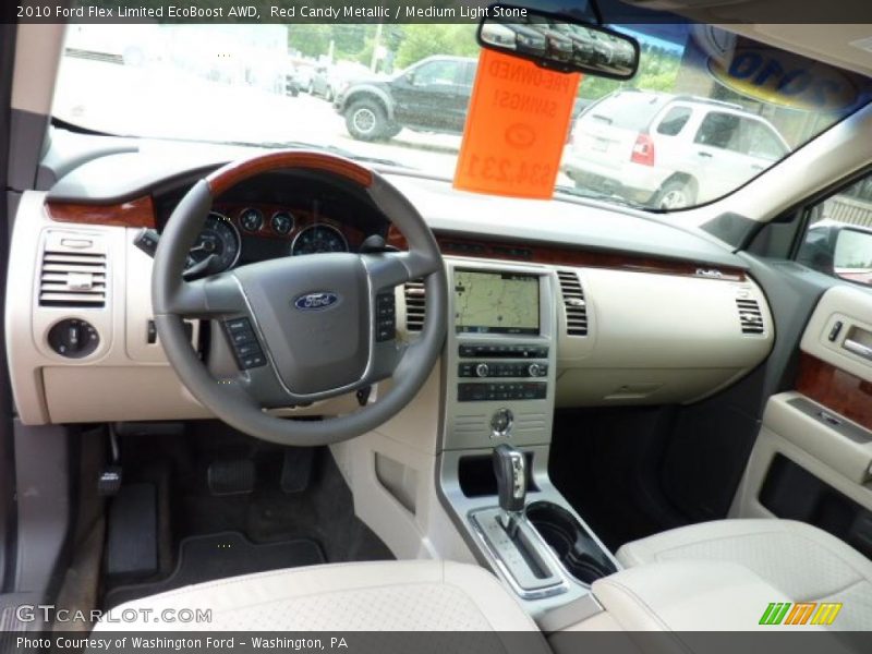Red Candy Metallic / Medium Light Stone 2010 Ford Flex Limited EcoBoost AWD
