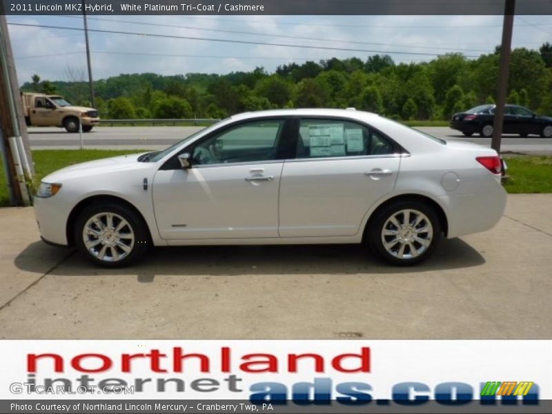 White Platinum Tri-Coat / Cashmere 2011 Lincoln MKZ Hybrid