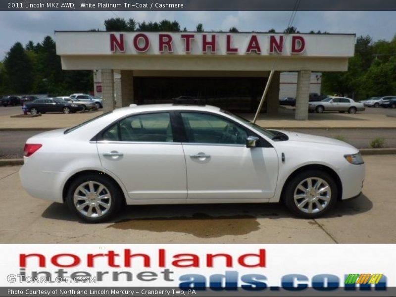 White Platinum Tri-Coat / Cashmere 2011 Lincoln MKZ AWD