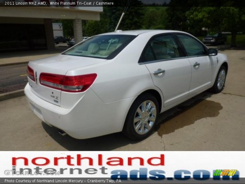 White Platinum Tri-Coat / Cashmere 2011 Lincoln MKZ AWD