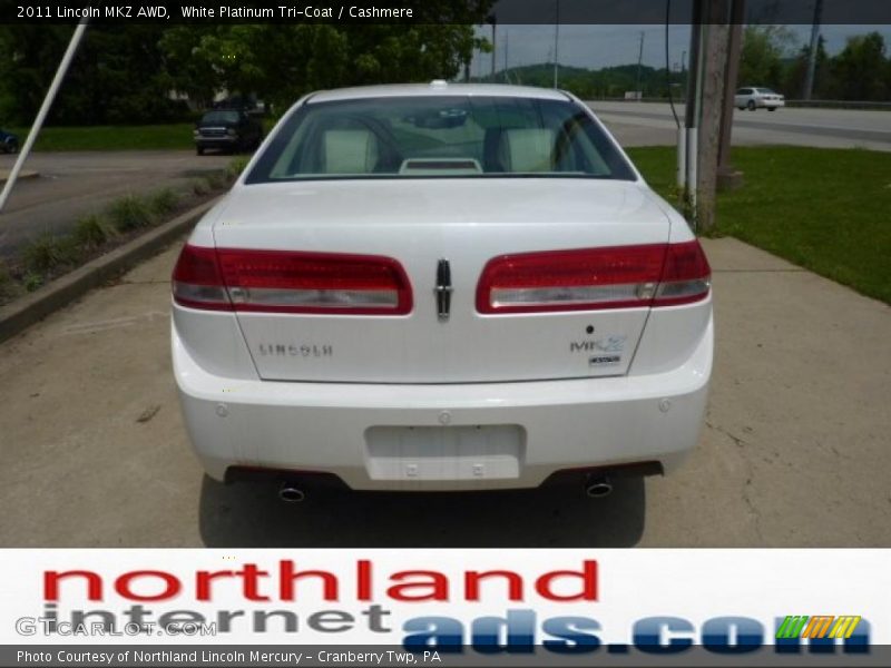 White Platinum Tri-Coat / Cashmere 2011 Lincoln MKZ AWD