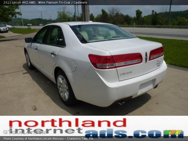 White Platinum Tri-Coat / Cashmere 2011 Lincoln MKZ AWD
