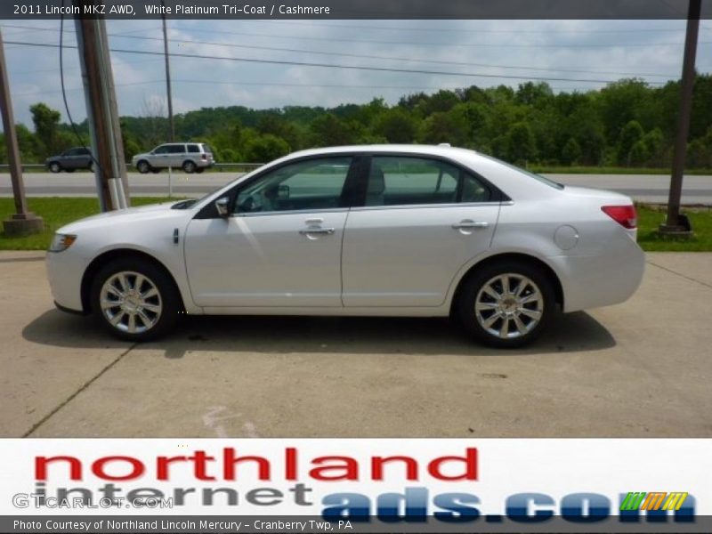 White Platinum Tri-Coat / Cashmere 2011 Lincoln MKZ AWD