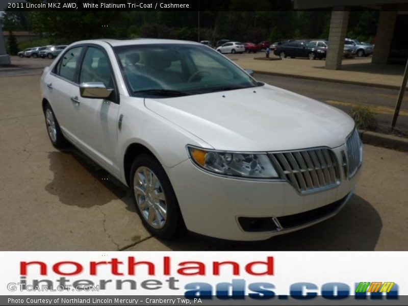 White Platinum Tri-Coat / Cashmere 2011 Lincoln MKZ AWD