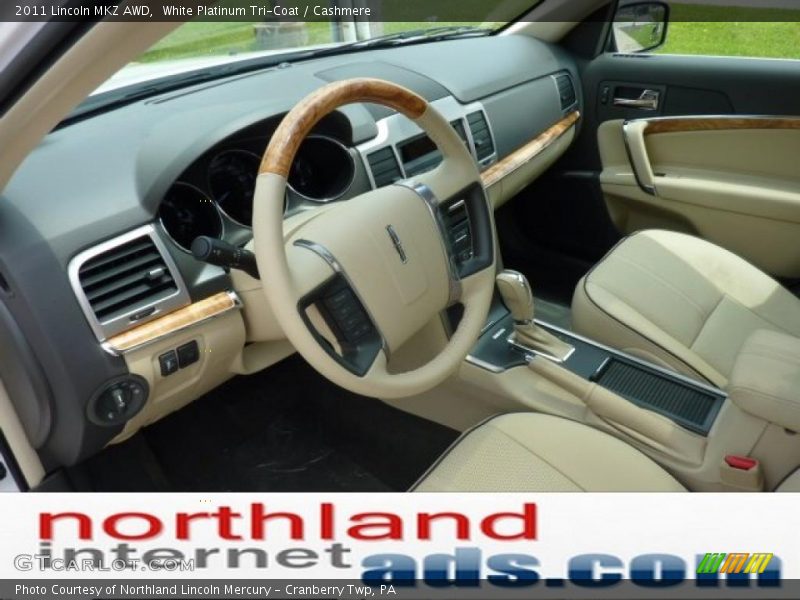 White Platinum Tri-Coat / Cashmere 2011 Lincoln MKZ AWD