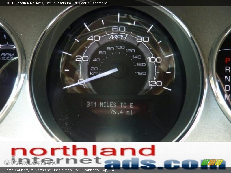White Platinum Tri-Coat / Cashmere 2011 Lincoln MKZ AWD