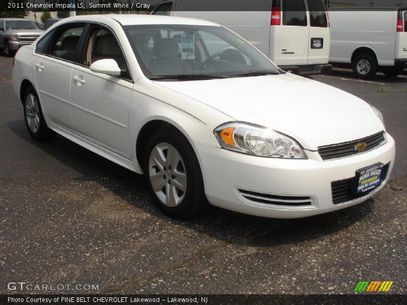 Summit White / Gray 2011 Chevrolet Impala LS