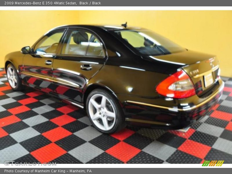 Black / Black 2009 Mercedes-Benz E 350 4Matic Sedan