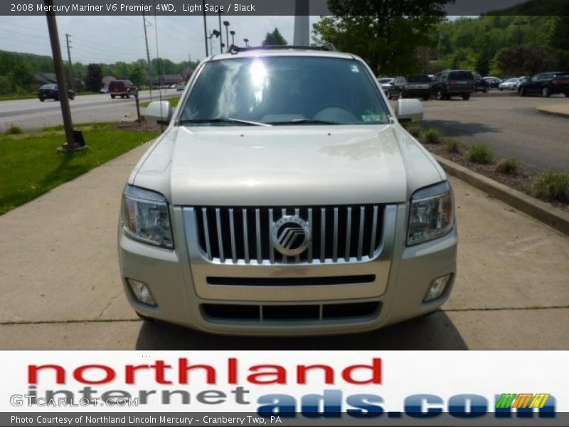 Light Sage / Black 2008 Mercury Mariner V6 Premier 4WD