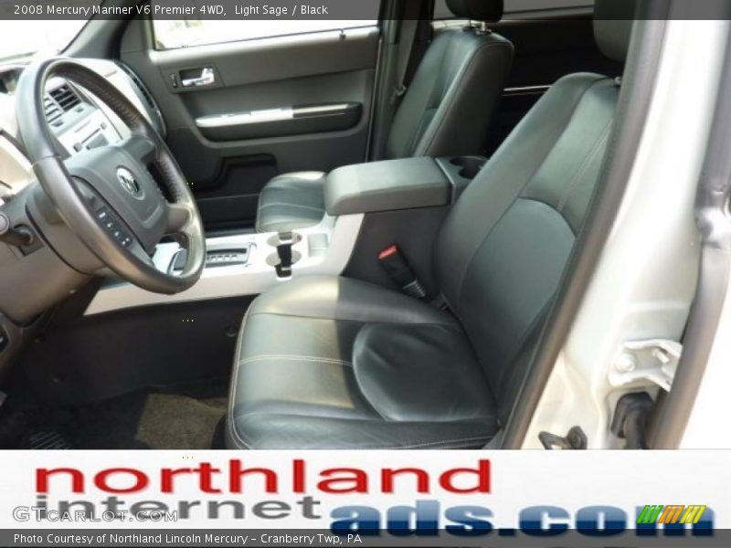 Light Sage / Black 2008 Mercury Mariner V6 Premier 4WD