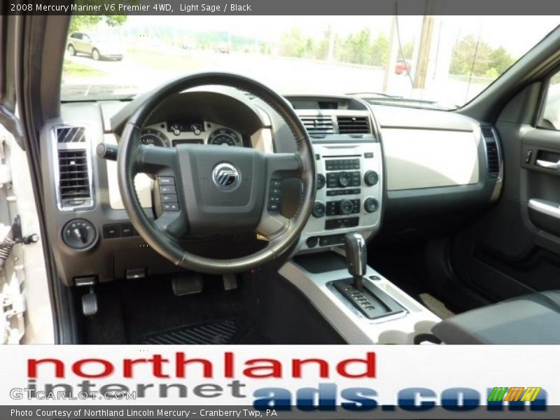 Light Sage / Black 2008 Mercury Mariner V6 Premier 4WD