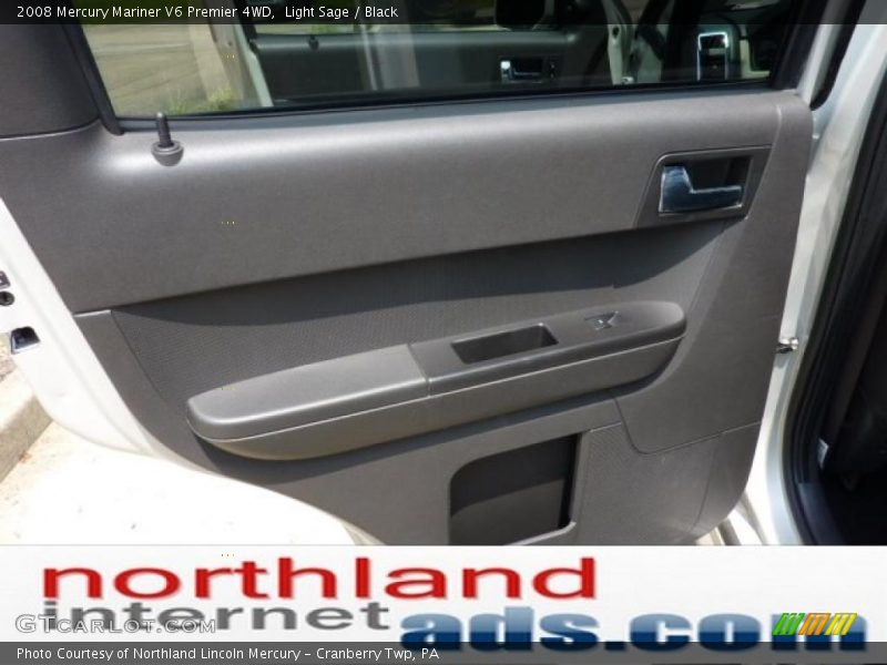 Light Sage / Black 2008 Mercury Mariner V6 Premier 4WD