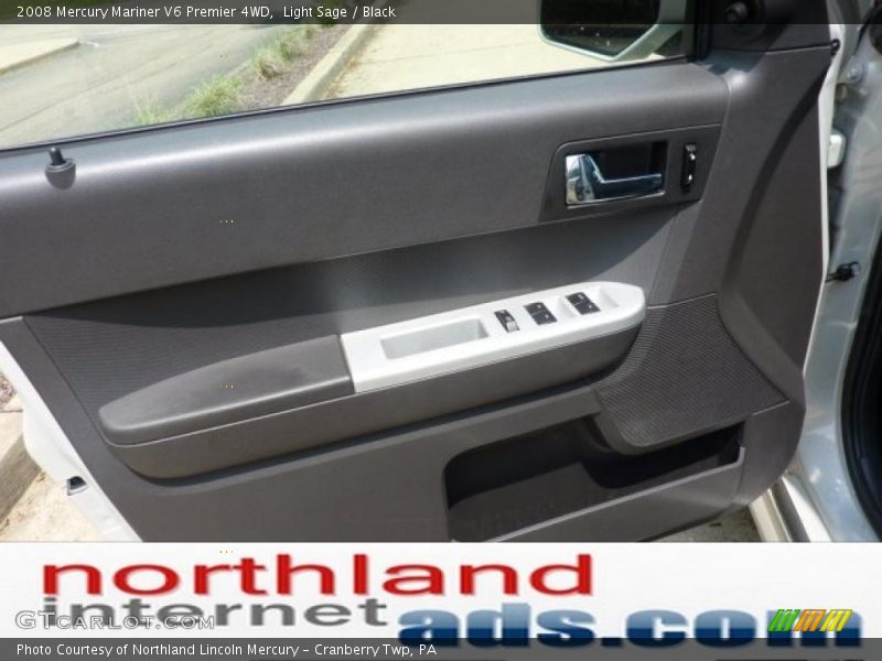 Light Sage / Black 2008 Mercury Mariner V6 Premier 4WD
