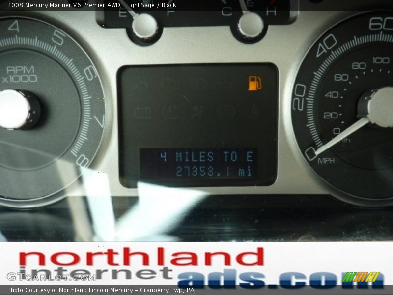 Light Sage / Black 2008 Mercury Mariner V6 Premier 4WD