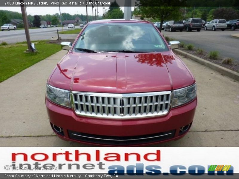 Vivid Red Metallic / Dark Charcoal 2008 Lincoln MKZ Sedan