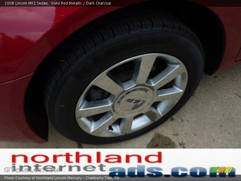 Vivid Red Metallic / Dark Charcoal 2008 Lincoln MKZ Sedan