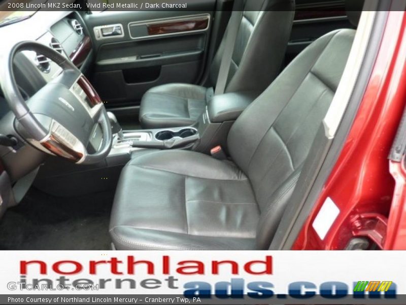 Vivid Red Metallic / Dark Charcoal 2008 Lincoln MKZ Sedan