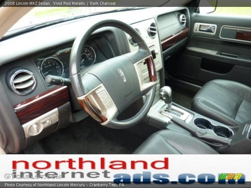 Vivid Red Metallic / Dark Charcoal 2008 Lincoln MKZ Sedan