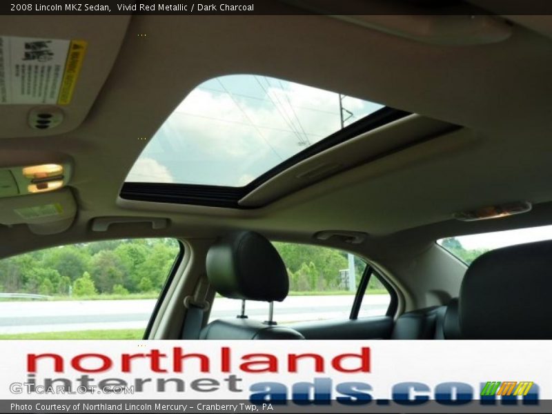 Vivid Red Metallic / Dark Charcoal 2008 Lincoln MKZ Sedan