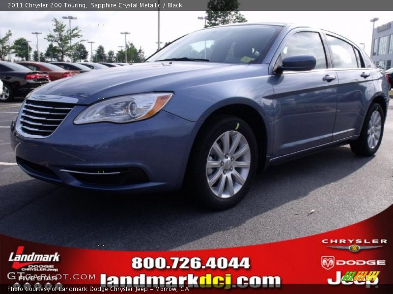 Sapphire Crystal Metallic / Black 2011 Chrysler 200 Touring