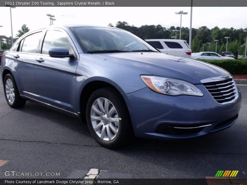 Sapphire Crystal Metallic / Black 2011 Chrysler 200 Touring