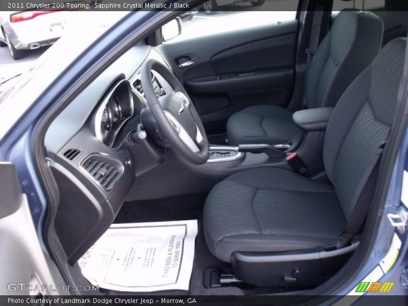 Sapphire Crystal Metallic / Black 2011 Chrysler 200 Touring